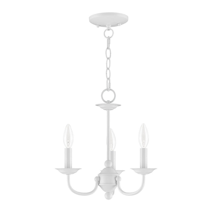 Livex Lighting 4153-03 Three Light Mini Chandelier, White