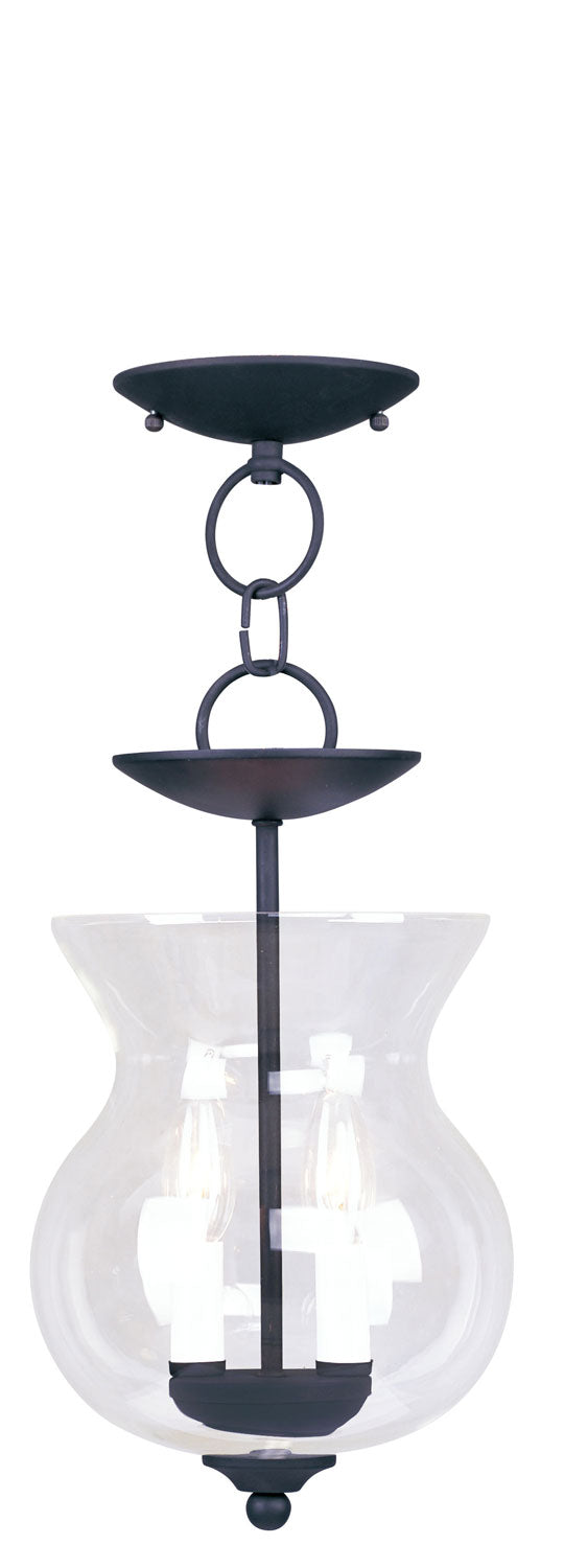 Livex Lighting 4393-04 Two Light Mini Pendant/Ceiling Mount, Black