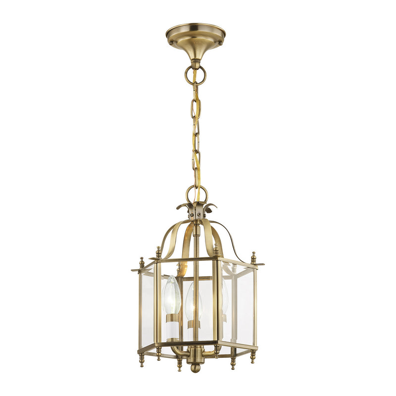 Livex Lighting 4403-01 Three Light Mini Pendant/Ceiling Mount, Antique Brass