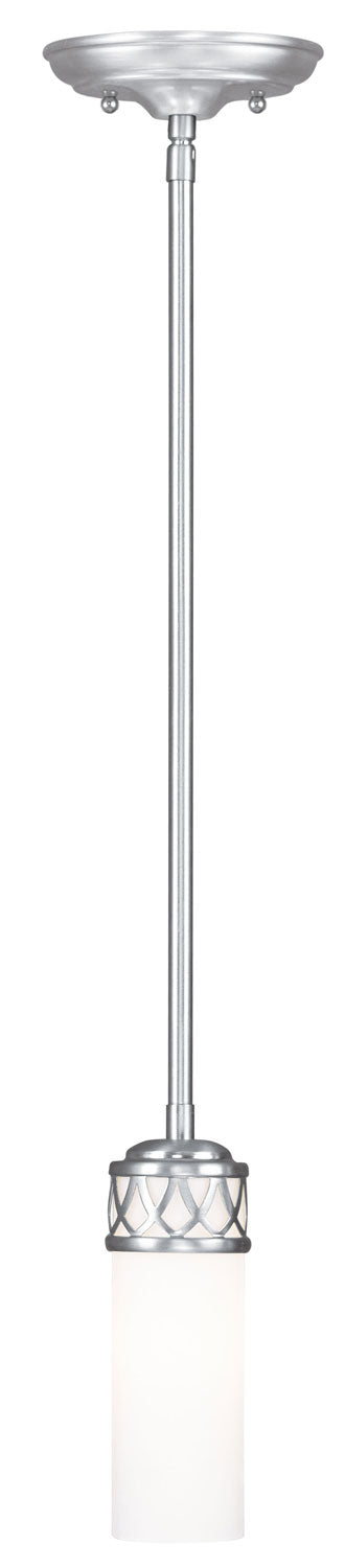 Livex Lighting 4720-91 One Light Pendant, Brushed Nickel