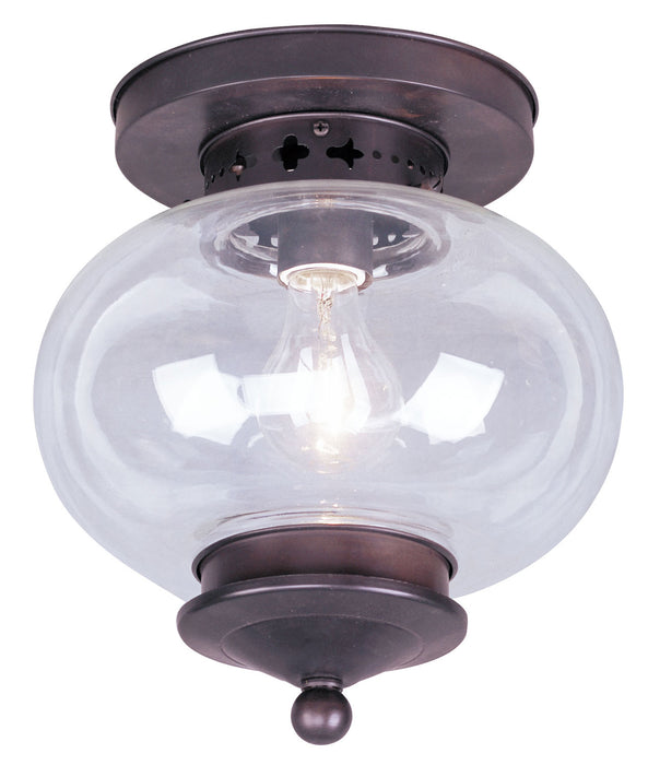 Livex Lighting 5032-07 One Light Ceiling Mount, Bronze