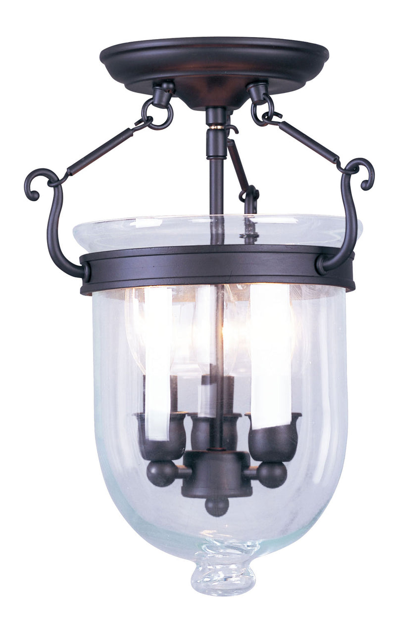 Livex Lighting 5061-07 Three Light Ceiling Mount, Bronze