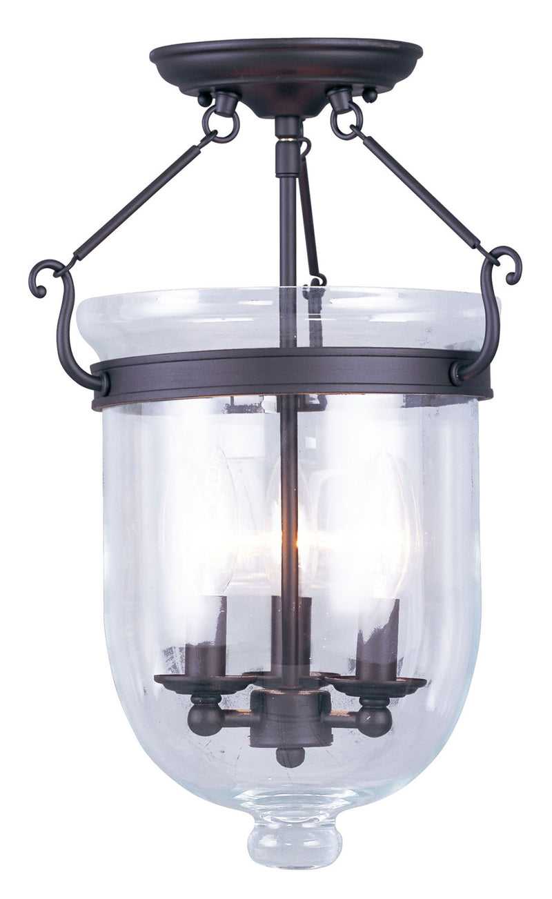 Livex Lighting 5062-07 Three Light Ceiling Mount, Bronze