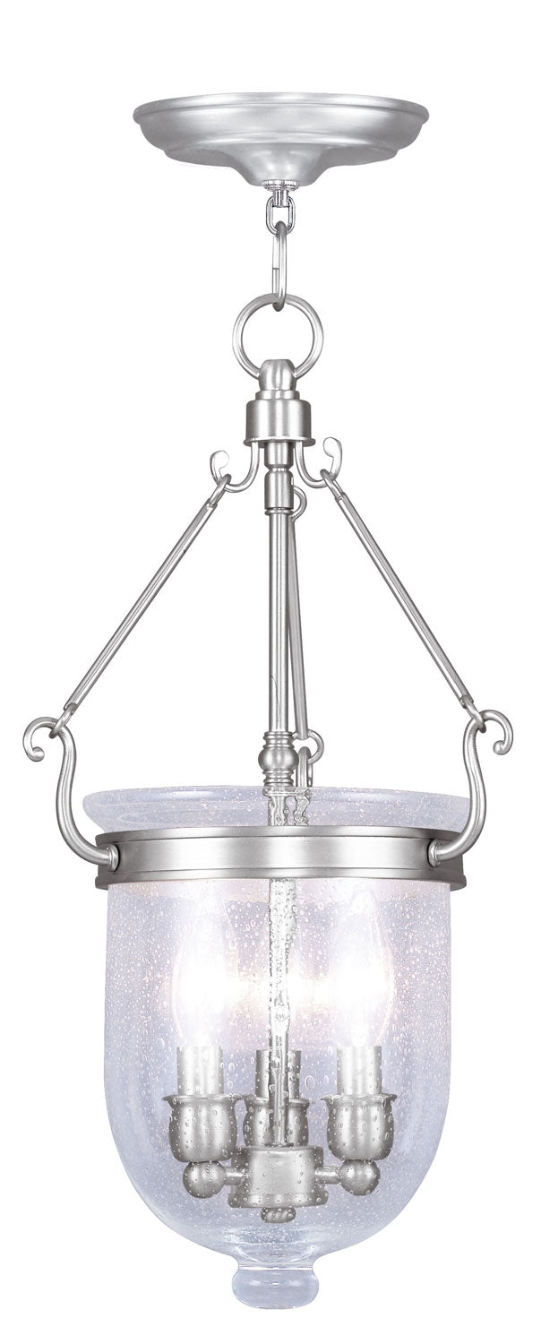 Livex Lighting 5083-91 Three Light Pendant, Brushed Nickel