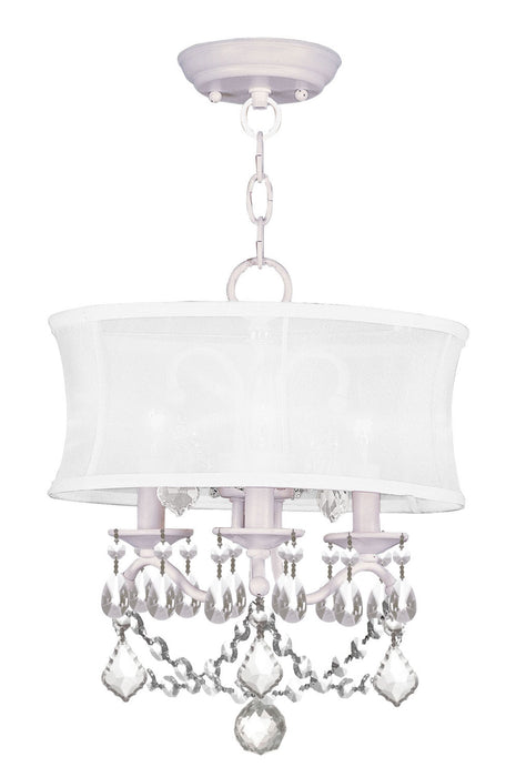 Livex Lighting 6303-03 Three Light Mini Chandelier/Ceiling Mount, White