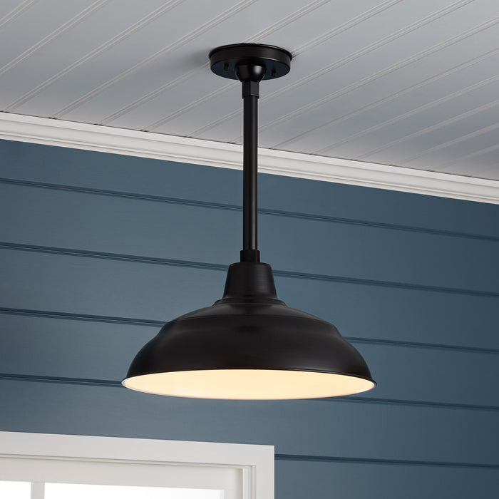 Millennium RWHS17-SB One Light Pendant, Satin Black