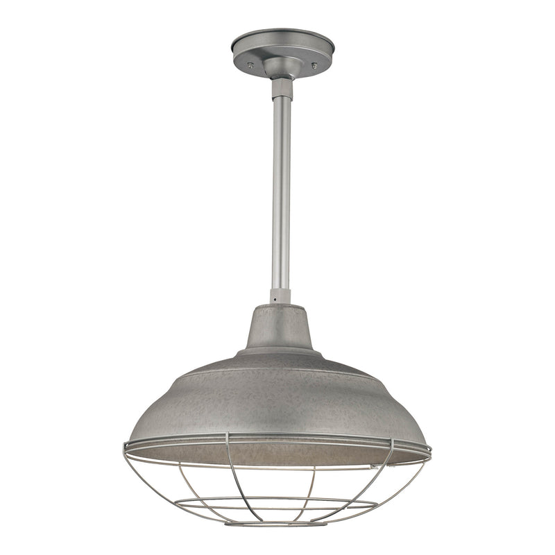Millennium RWHS17-GA One Light Pendant, Galvanized