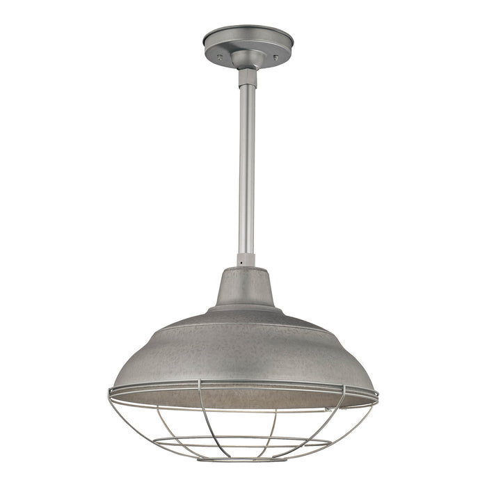 Millennium RWHS17-GA One Light Pendant, Galvanized