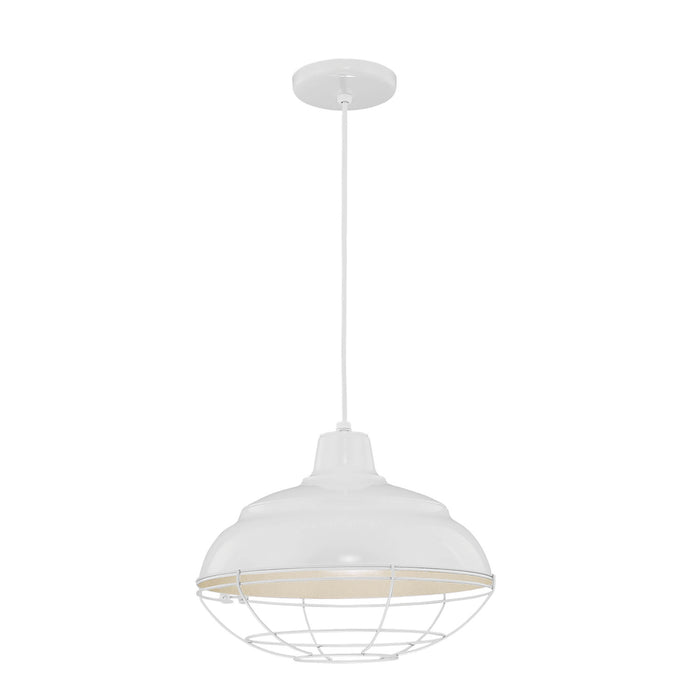 Millennium RWHC14-WH One Light Pendant, White