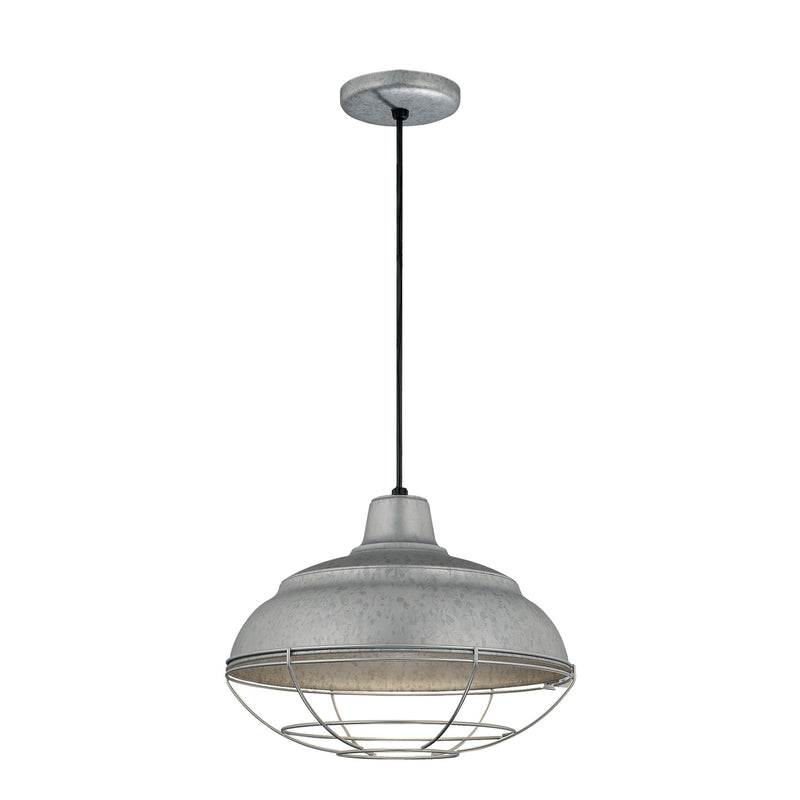 Millennium RWHC14-GA One Light Pendant, Galvanized
