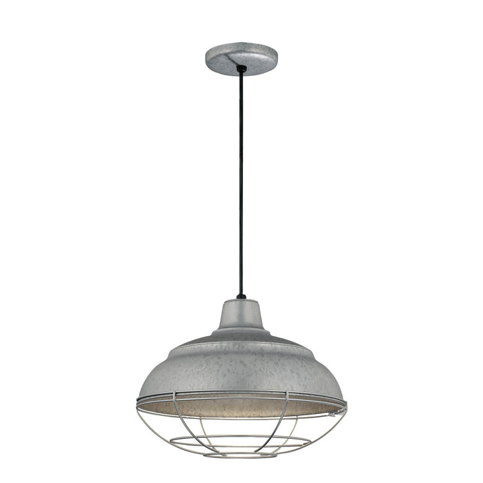 Millennium RWHC14-GA One Light Pendant, Galvanized