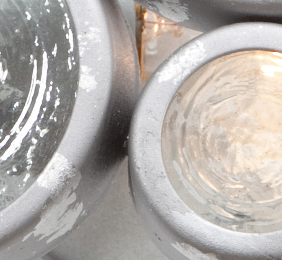 Varaluz 165B02 Two Light Bath, Nevada (silver with random silver leafing)