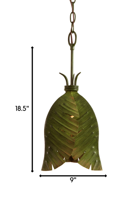 Varaluz 901M01 One Light Mini Pendant, Banana Leaf