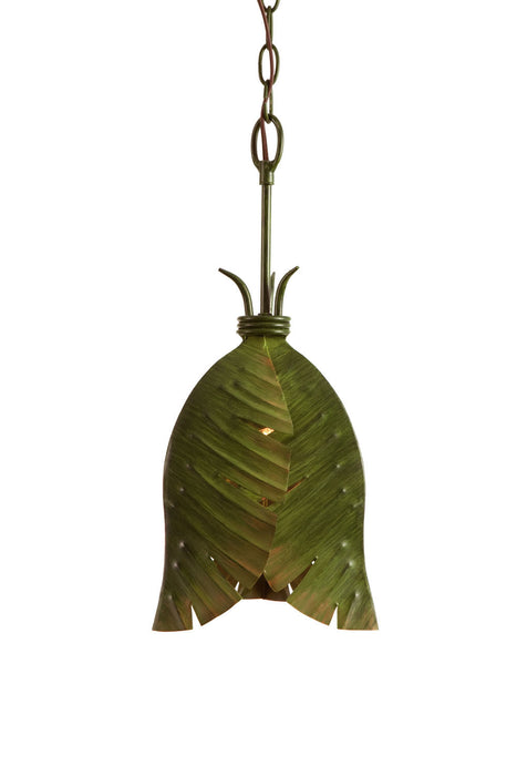 Varaluz 901M01 One Light Mini Pendant, Banana Leaf