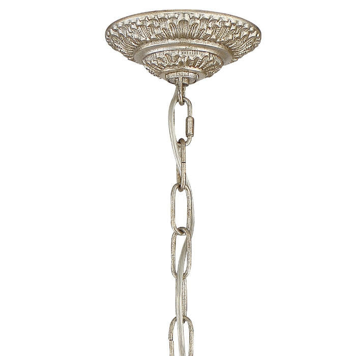 Crystorama 5114-OS-CL-S Four Light Mini Chandelier, Olde Silver