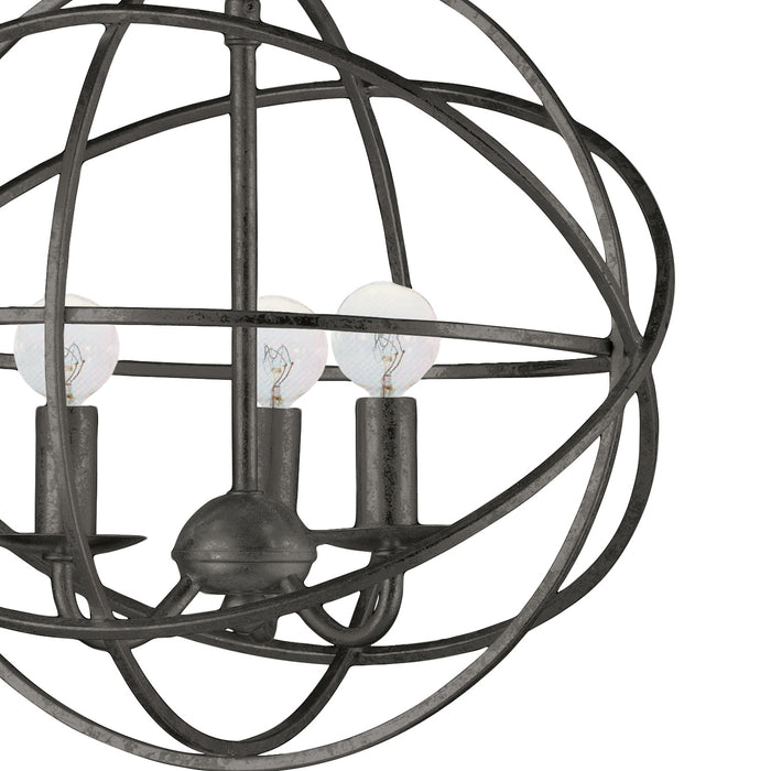 Crystorama 9225-EB Three Light Mini Chandelier, English Bronze