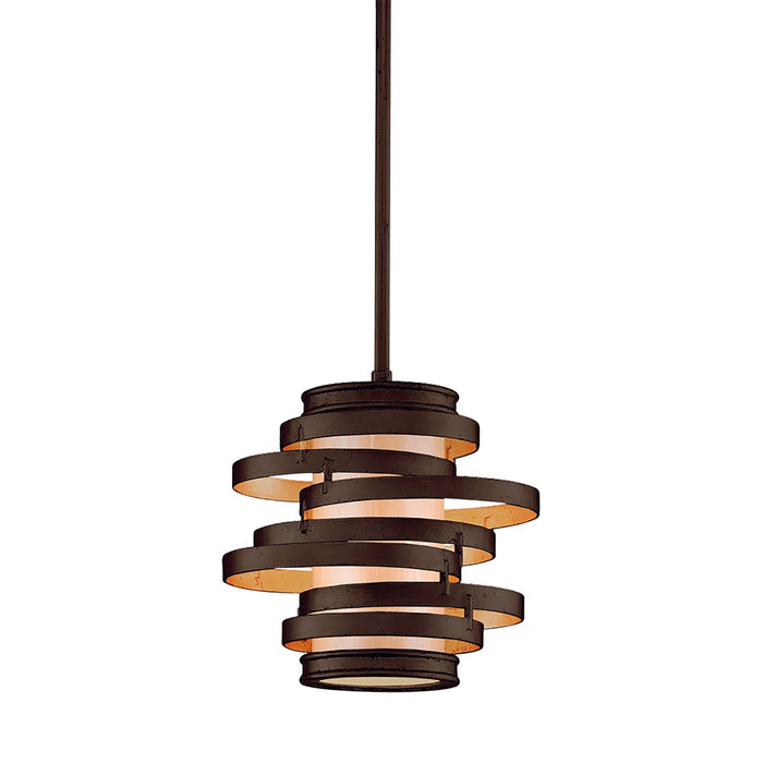 Corbett Lighting 113-41-BRL/GL One Light Pendant, Bronze And Gold Leaf
