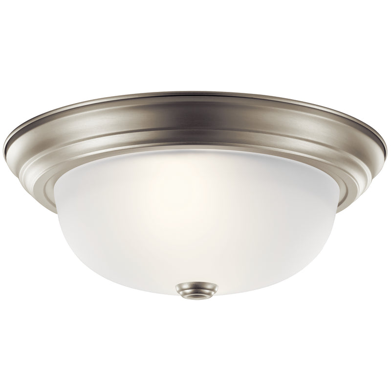 Kichler 8112NI Two Light Flush Mount, Brushed Nickel