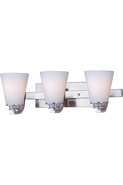 Maxim 9013SWSN Three Light Bath Vanity, Satin Nickel