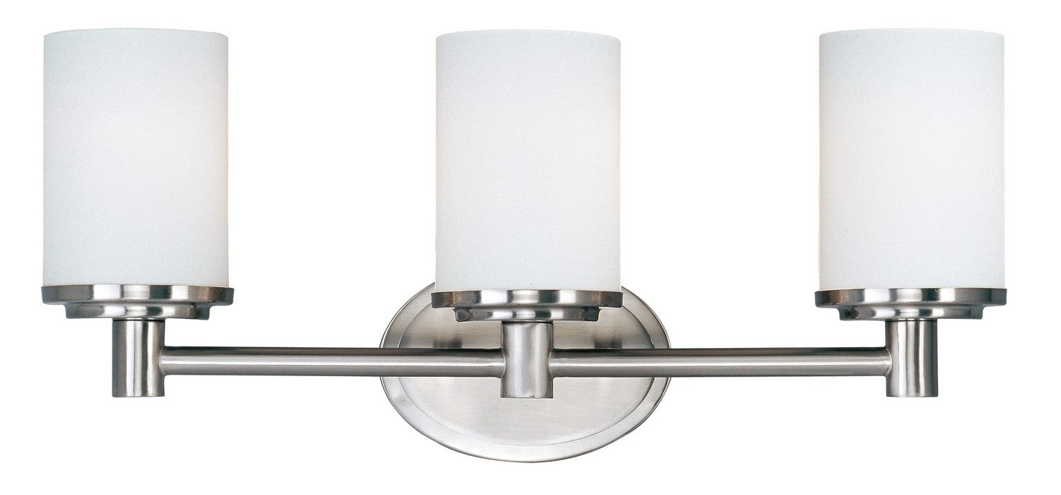 Maxim 9053SWSN Three Light Bath Vanity, Satin Nickel