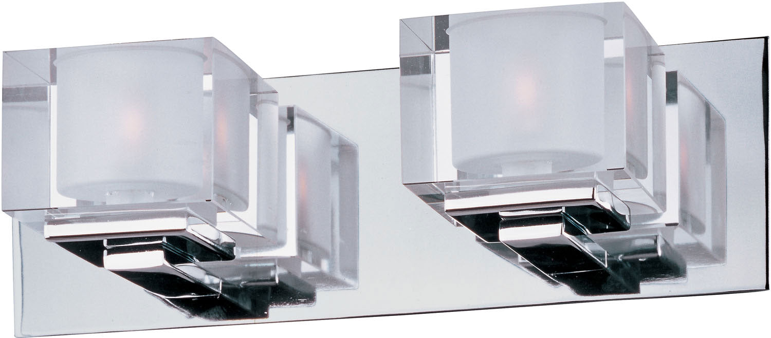 Maxim 10002CLPC Two Light Bath Vanity, Polished Chrome