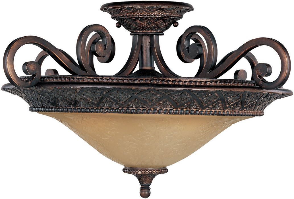 Maxim 11241SAOI Three Light Semi-Flush Mount, Oil Rubbed Bronze