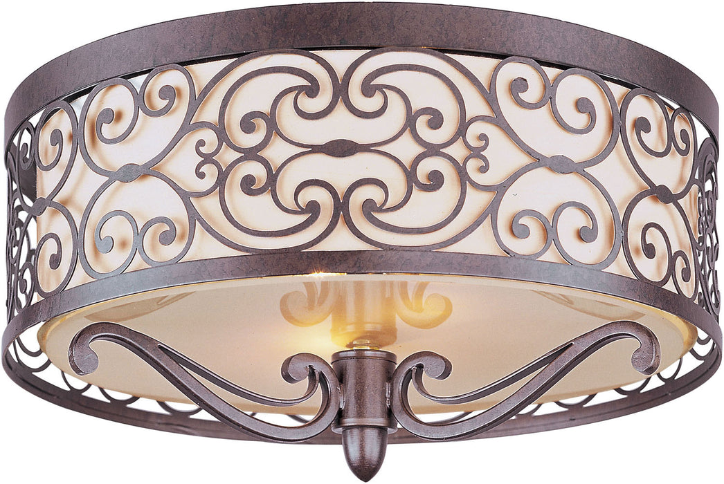 Maxim 21151WHUB Two Light Flush Mount, Umber Bronze