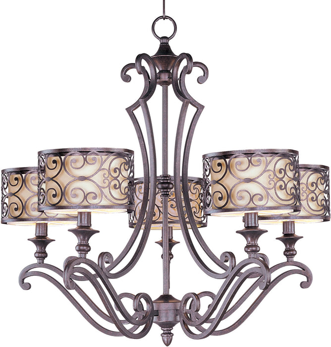 Maxim 21155WHUB Five Light Chandelier, Umber Bronze