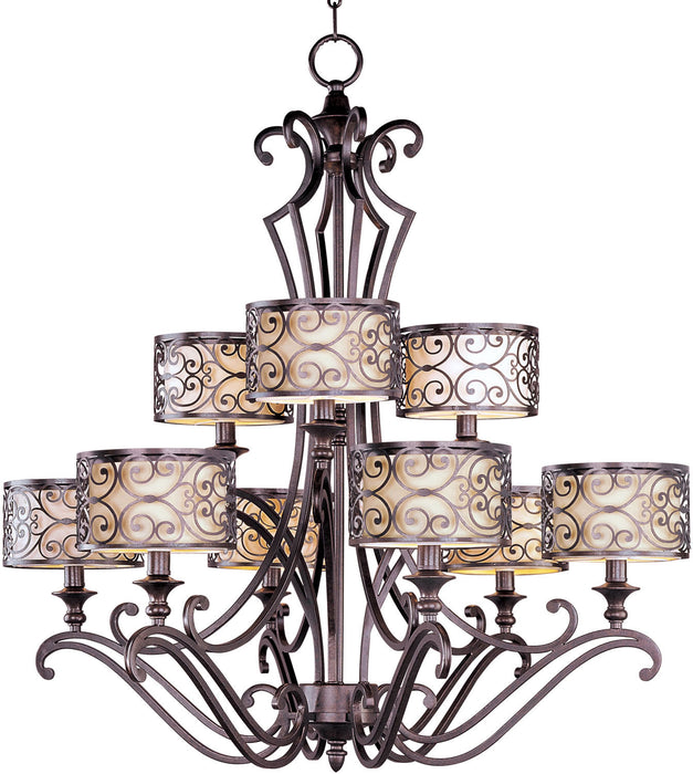 Maxim 21156WHUB Nine Light Chandelier, Umber Bronze