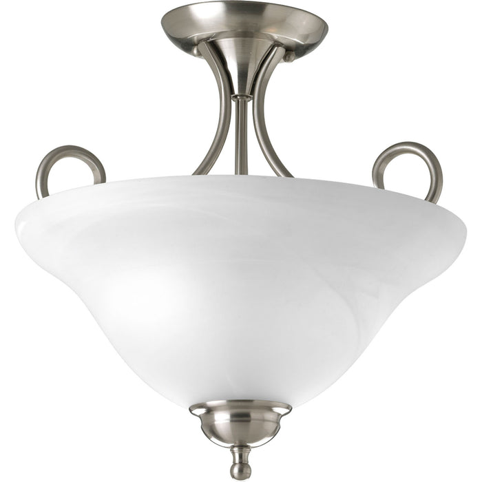 Progress Lighting P3460-09 Two Light Flush Mount, Brushed Nickel