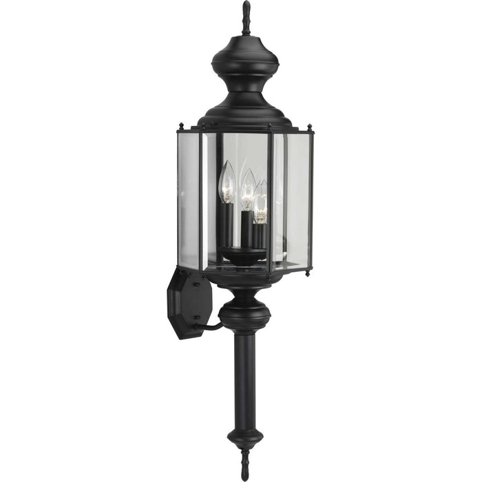 Progress Lighting P5731-31 Three Light Wall Lantern, Black