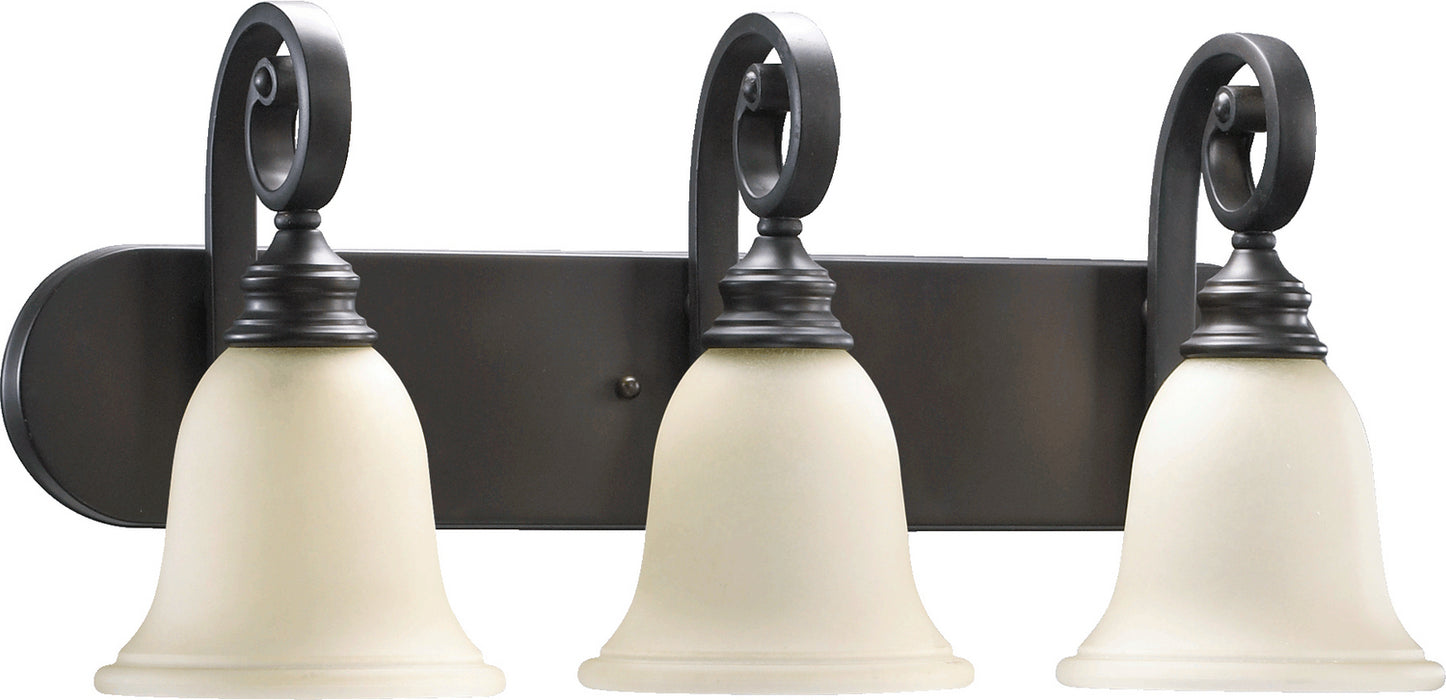 Quorum 5154-3-86 Three Light Vanity, Oiled Bronze