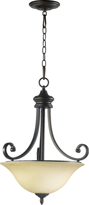 Quorum 8154-3-86 Three Light Pendant, Oiled Bronze