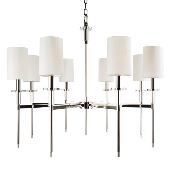Hudson Valley 8518-PN Eight Light Chandelier, Polished Nickel