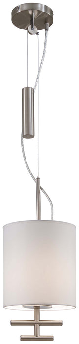 George Kovacs P542-612 One Light Mini Pendant, Satin Steel