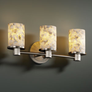 Justice Designs ALR-8513-10-NCKL Three Light Bath Bar, Brushed Nickel