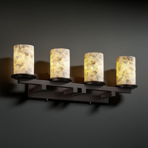 Justice Designs ALR-8774-10-DBRZ Four Light Bath Bar, Dark Bronze