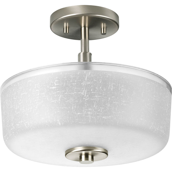 Progress Lighting P2851-09 Two Light Close-to-Ceiling, Brushed Nickel