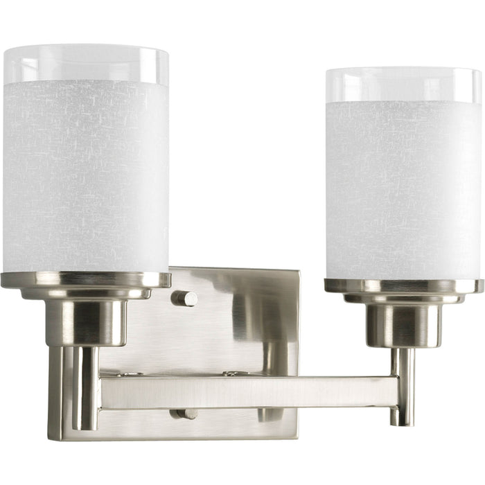 Progress Lighting P2977-09 Two Light Bath, Brushed Nickel
