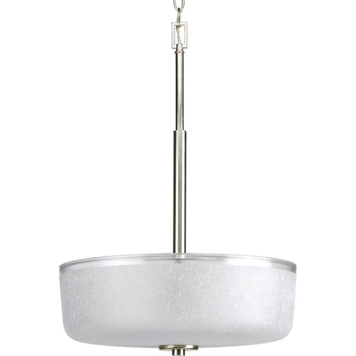 Progress Lighting P3846-09 Three Light Foyer Pendant, Brushed Nickel