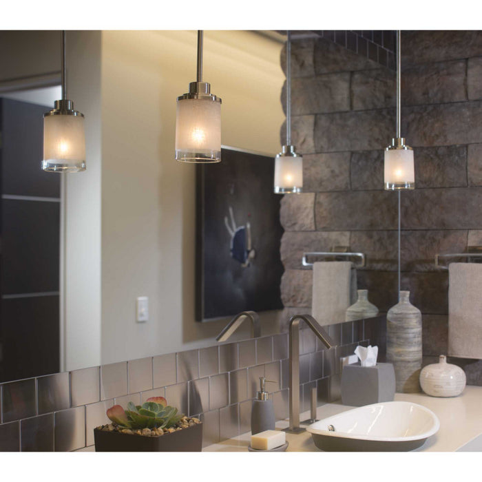 Progress Lighting P5147-09 One Light Mini Pendant, Brushed Nickel
