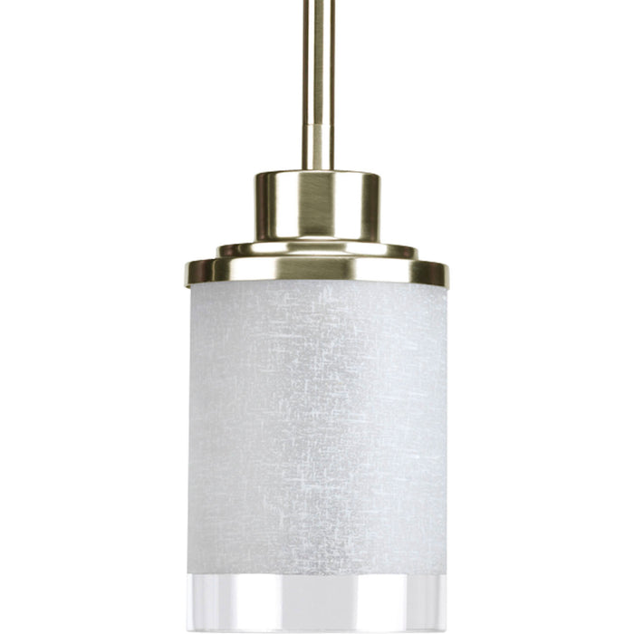 Progress Lighting P5147-09 One Light Mini Pendant, Brushed Nickel