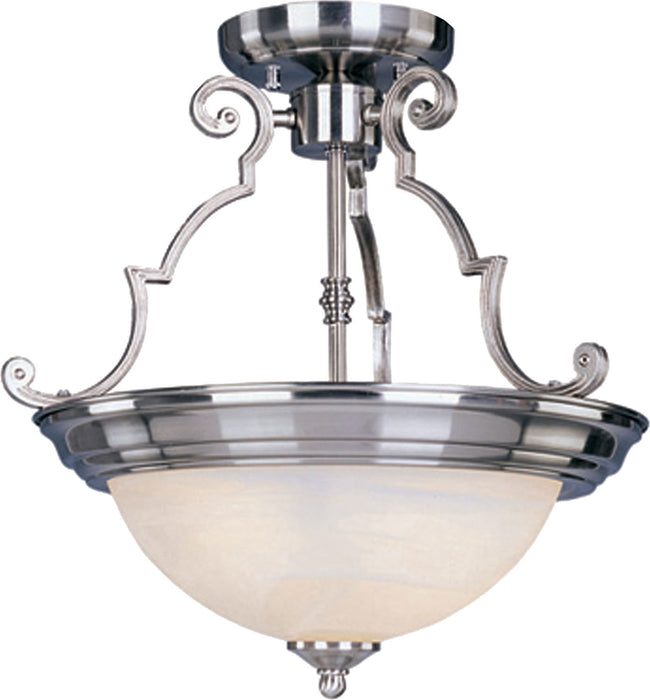 Maxim 5844MRSN Three Light Semi-Flush Mount, Satin Nickel