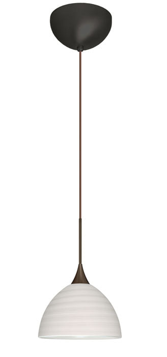 Besa 1XC-4679KR-BR One Light Pendant, Bronze