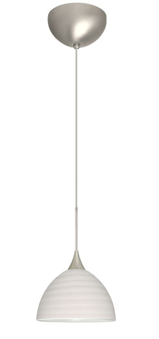 Besa 1XC-4679KR-SN One Light Pendant, Satin Nickel