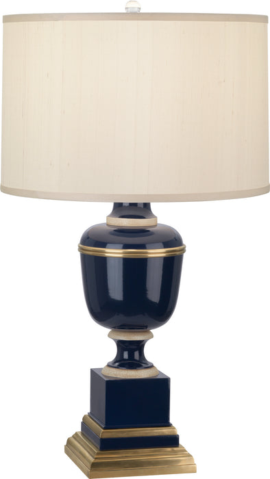 Robert Abbey 2500X One Light Table Lamp, Midnight Blue Lacquered Paint w/Natural Brass/Ivory Crackle