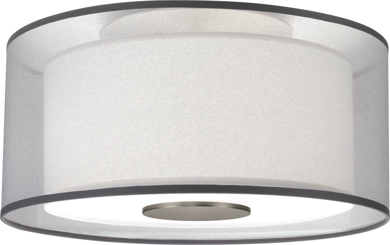 Robert Abbey S2197 Two Light Flushmount, Stainless Steel