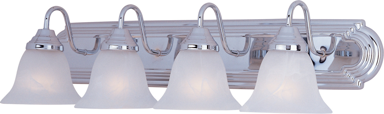 Maxim 8014MRPC Four Light Bath Vanity, Polished Chrome
