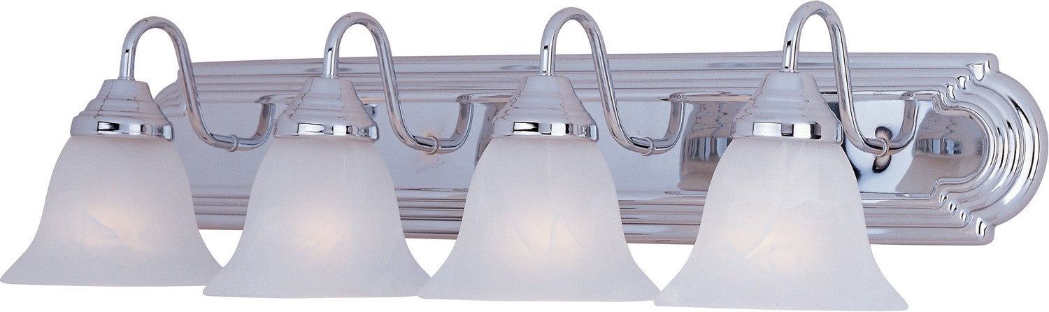 Maxim 8014MRPC Four Light Bath Vanity, Polished Chrome
