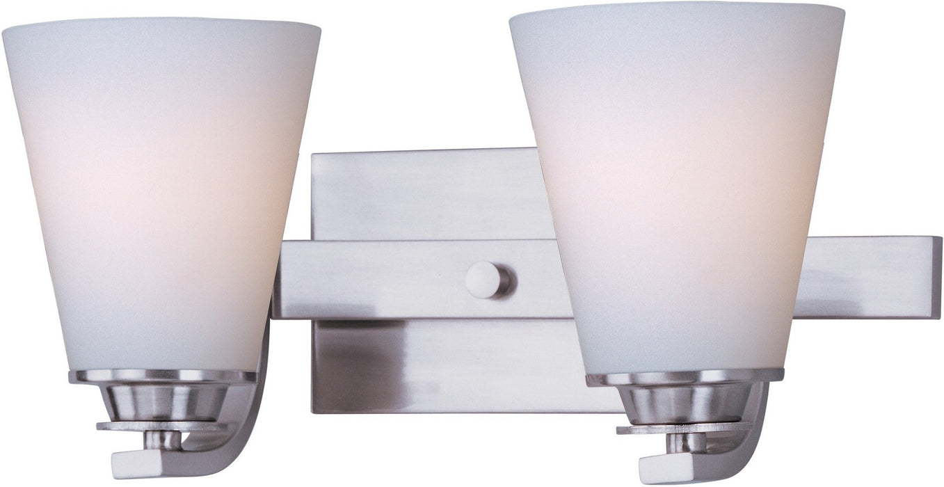 Maxim 9012SWSN Two Light Bath Vanity, Satin Nickel